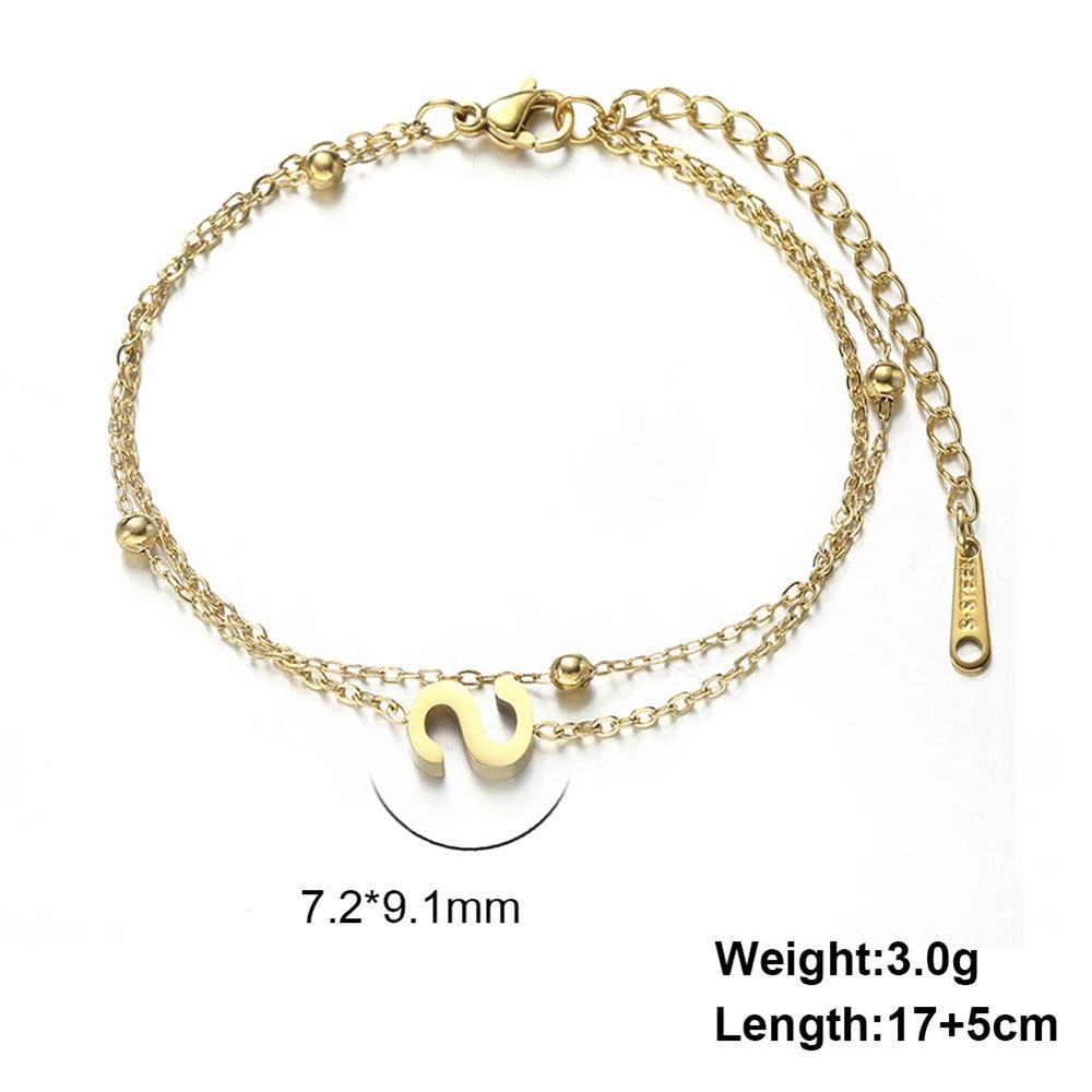Lotte | Gepersonaliseerde Armband met Initiaal